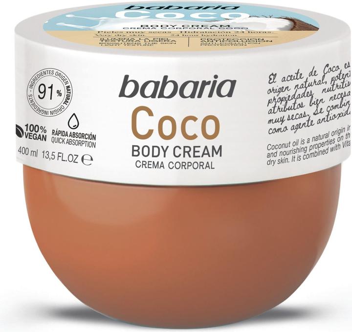 Image du produit Babaria Crème pour le corps à la noix de coco (Crème pour le corps, 400 ml)