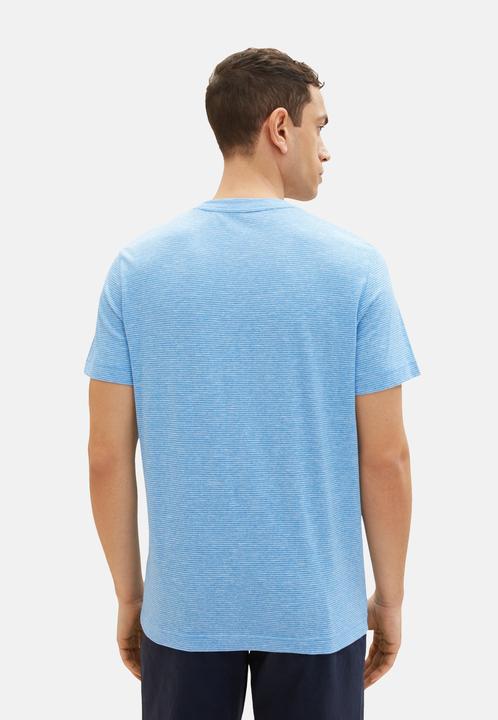 Image du produit Tom Tailor T-Shirt Gestreiftes Kurzarmshirt mit Rundhalsausschnitt und Foto-Print (3XL)