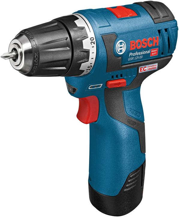Bosch Professional GSR 12V-20 Professional (Rechargeable battery operated)