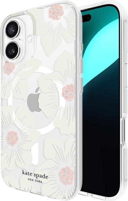 Kate Spade Protective MagSafe - iPhone 16 case (Hollyhock Floral) (Apple iPhone 16)