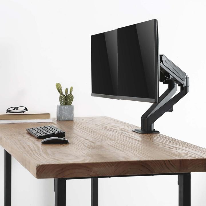 Produktbild Wiltec Doppel Monitorhalterung Gasdruckfeder 2 Monitore 17-27" Tischhalter VESA (Tisch, 27")