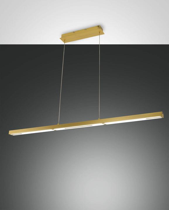 Actual product image Fabas Luce LED pendant light Ling 2000x43mm 40W warm white brass dimmable (4800 lm)