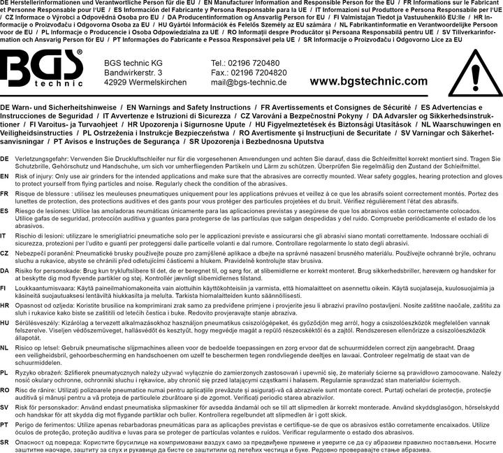 Produktbild BGS Druckluft-, Exzenter, -Winkelschleifer / -Polierer (Exzenterschleifer)