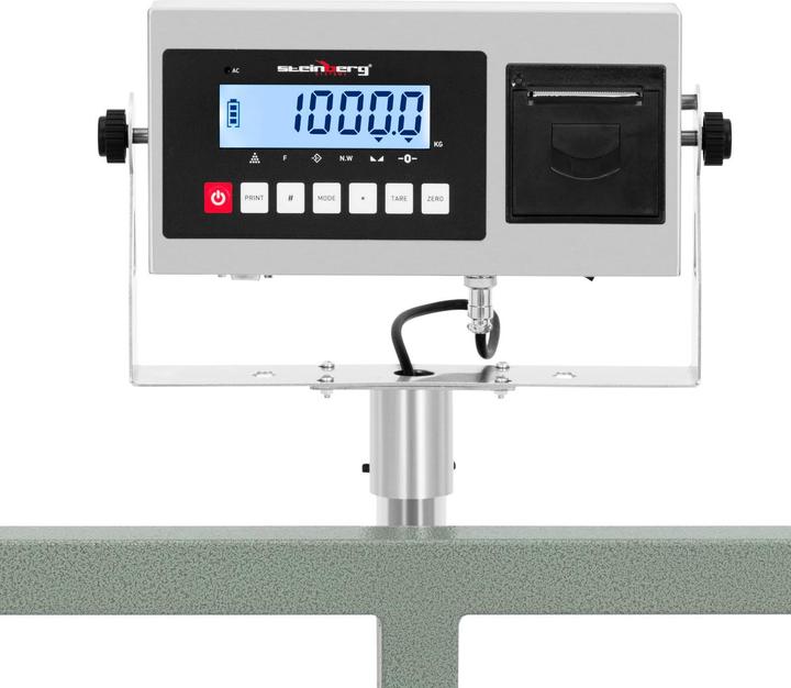 Produktbild Steinberg Plattformwaage 1000 kg / 100 g 100 x 100 cm LCD Drucker Bodenwaage Paketwaage