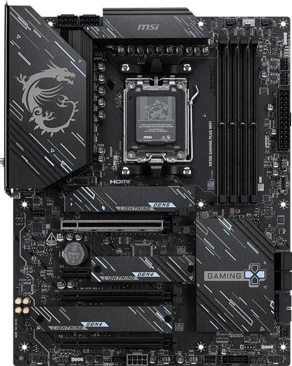 Image du produit MSI X870E GAMING PLUS WIFI (AM5, AMD X870E, ATX)