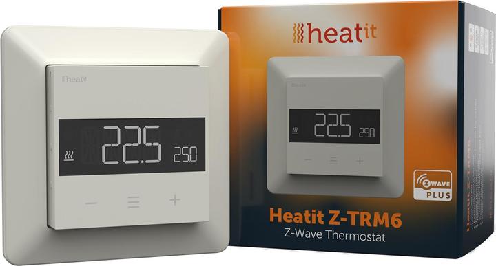 Actual product image Heatit Z-TRM6 Thermostat Z-Wave 800 series (White RAL 9010)