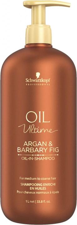 Produktbild Schwarzkopf Professional Oil Ultime Argan And Barbary Fig Oil-In-Shampoo - (1000 ml, Flüssiges Shampoo)