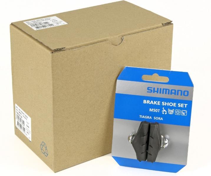 Image du produit Shimano Patins de frein M50T pour jantes en aluminium 10 paires (Shimano, Caoutchouc)