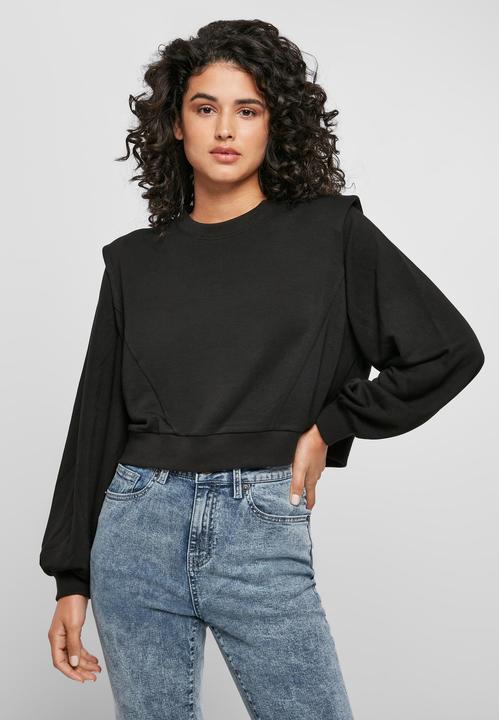 Actual product image Urban Classics Ladies Padded Shoulder Modal Terry Crewneck (5XL)