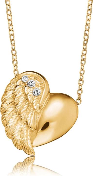 Engelsrufer Halskette Herzflügel Gold (925er Silber, 40 - 44 cm)