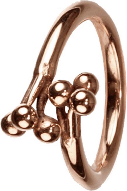Actual product image Star Piercing Ring rose gold three balls (57)