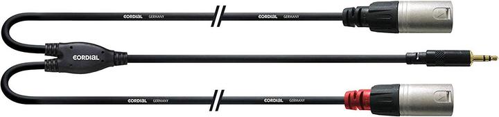 Cordial CFY 3 WMM-LONG - Y-cable / 3.5mm jack - 2x XLR (3 m, 3.5mm jack (AUX), XLR)