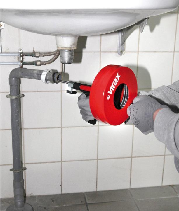 Actual product image Virax Pipe cleaner with drum 6.4 mm, length 7.5 m (7.50 m)