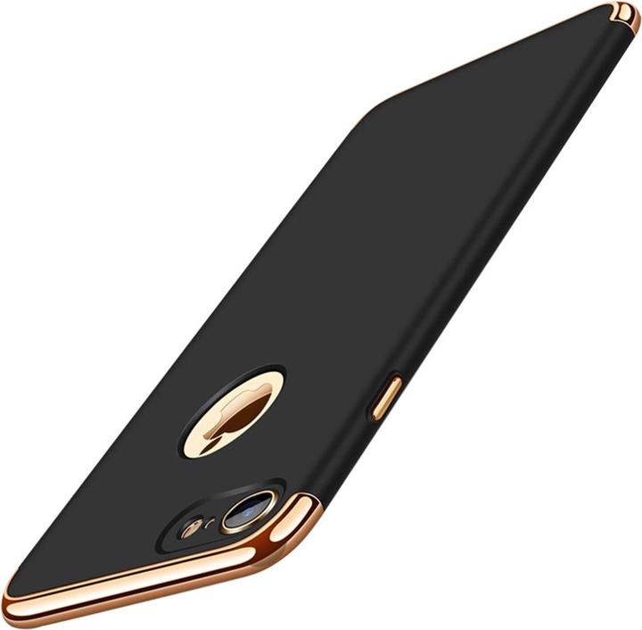 Produktbild König Design Handy Hülle Schutz Case für Apple iPhone 7 Bumper 3 in 1 Cover Chrom Schwarz Neu (Apple iPhone 7)