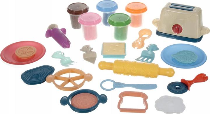 Image du produit Kruzzel Grand set de jouets avec seringue à pâtes, toast jouet et pâte à modeler