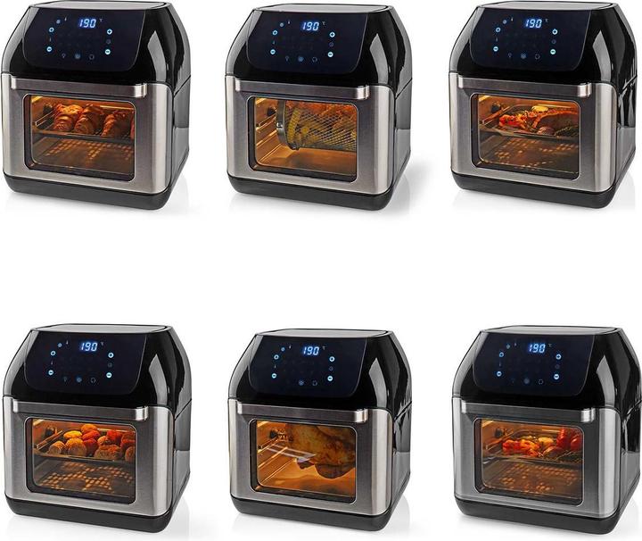 Produktbild Nedis Heissluft Friteuse 12 l Timer: 60 min Digital Schwarz (EU-Stecker)