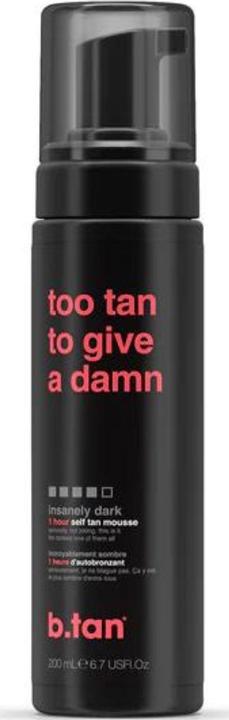 Actual product image B.Tan Too Tan To Give A Damn Tan Mousse 200 ml (Self tanning foam, 200 ml)