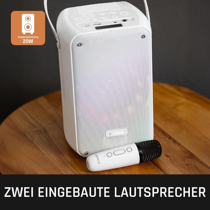 Productafbeelding Lenco BTC-060WH wit (12 h, Oplaadbare batterij)