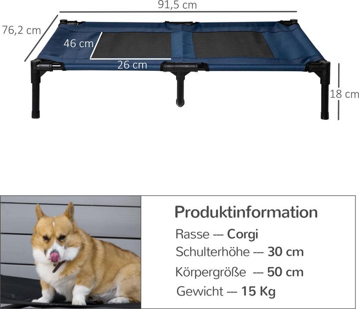 Produktbild PawHut Hundeliege mit atmungsaktiven Bezug (Hund)