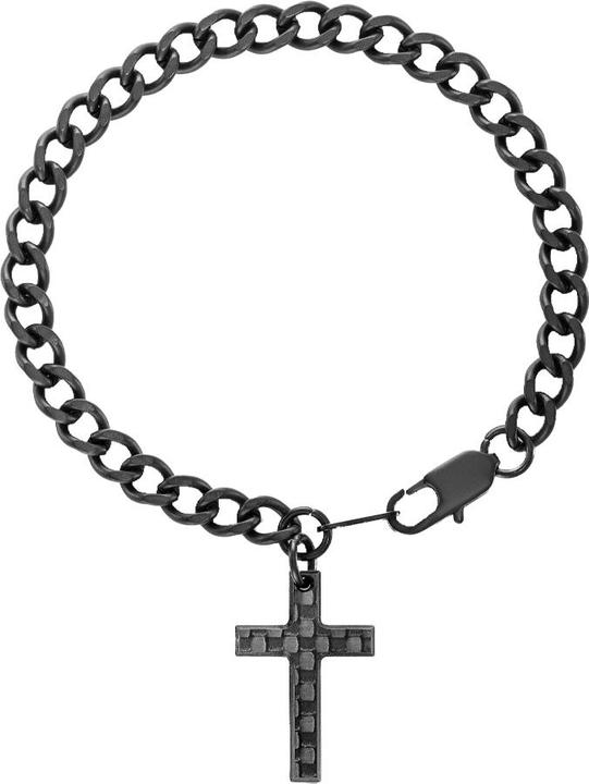 K12 - Vaith - Cuban Bracelet (23 cm, Chirurgenstahl 316L, Carbon, ohne Messing)