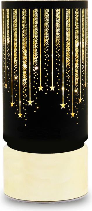 Forever Light Weihnachts-Glaslaterne FCL-20 schwarz-gold L (1 -teilig)