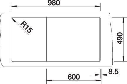 Produktbild Blanco Claron 6 S-IF (Aufsatzspülbecken, 100 cm, 51 cm)