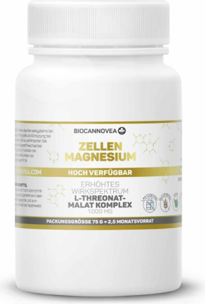 Nutritional values and ingredients Biocannovea Cells Magnesium Plv (1 Piece, Powder, 75 g)