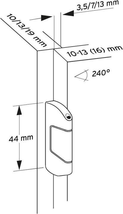 Produktbild Prämeta Einachs-Dünntürtopfbänder SERIE 3000 Flachband, Türauflage 7 m