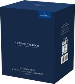 Actual product image Villeroy & Boch Red wine goblet, set of 2 pieces Grand Royal Gold (20 cl, 2 Glasses, Red wine glasses)