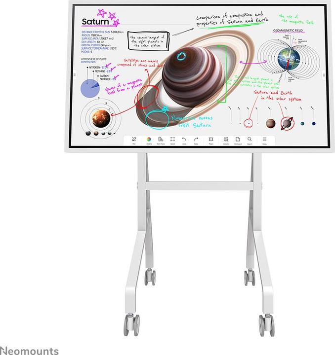 Produktbild Neomounts Rollwagen für Samsung FLIP 55-65"/400x400/-50kg/weiss/drehbar (65", 50 kg)