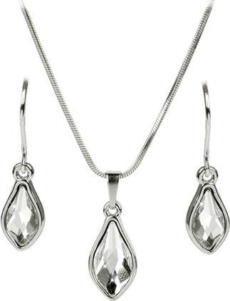 Levien Zeitloses Set aus Ohrringen und Flame Crystal Halskette
