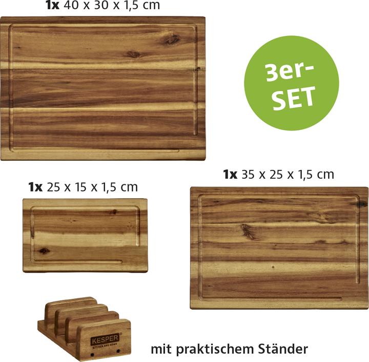 Produktbild Kesper Schneidebrett-Set mit Ständer