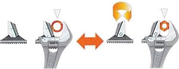 Actual product image Bahco 28 mm ERGO adjustable spanner, with rubberised handle and adjustable jaw (28 mm)