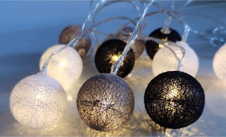 Produktbild Cepewa Lichterkette mit 10 Baumwoll-Lampions (3 m)
