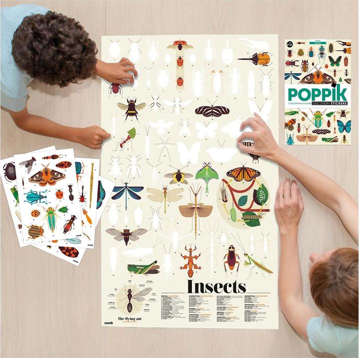 Image du produit Poppik Autocollants Poster éducatif Insectes