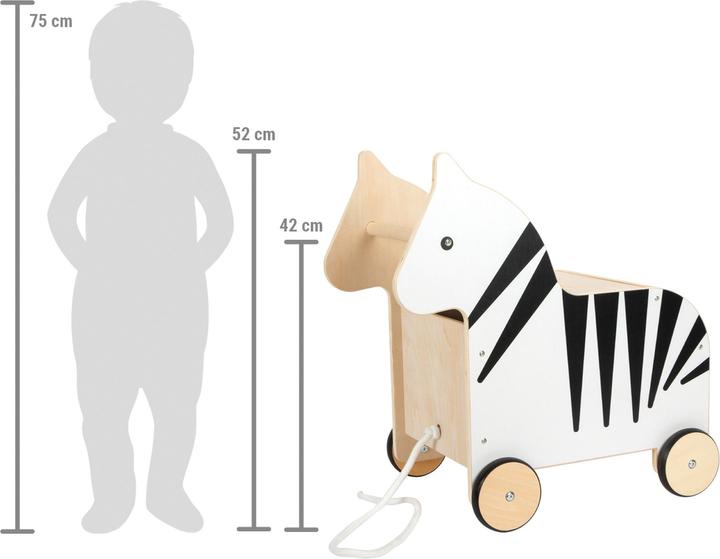 Produktbild small foot Spielzeugkiste mit Rollen Zebra „Wildlife“