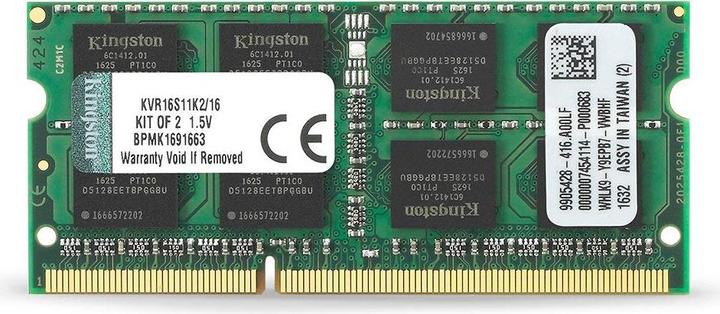 Produktbild Kingston ValueRAM (2 x 8GB, 1600 MHz, DDR3-RAM, SO-DIMM)