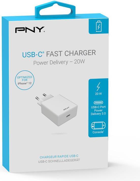 Actual product image PNY CHARGEUR SECTEUR USB-C - 20W (20 W)