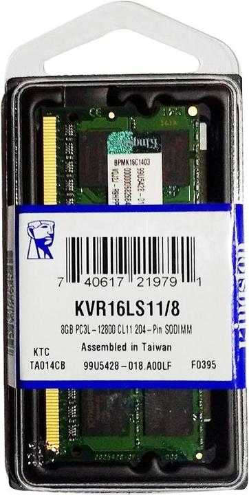 Actual product image Kingston ValueRAM (1 x 8GB, 1600 MHz, DDR3L-RAM, SO-DIMM)