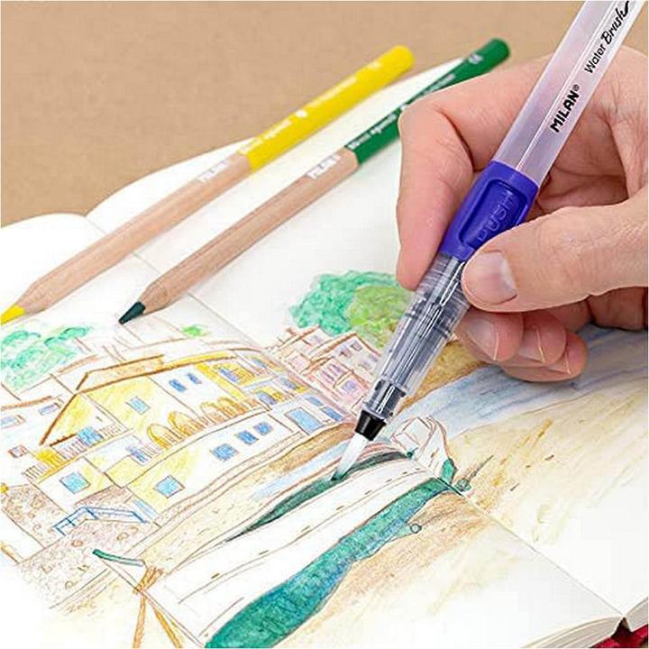 Actual product image Water brush + 5 watercolour pencils (Colored, 1 x)