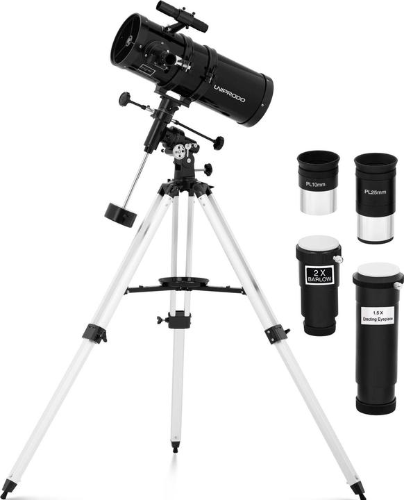 Produktbild Uniprodo Teleskop Einsteiger Fernrohr Spiegelteleskop Reflektor 1.400 mm Ø150 mm