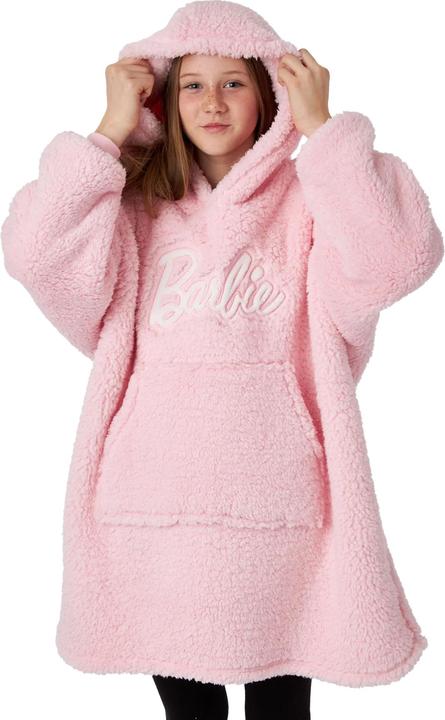 Immagine prodotto Barbie Coperta con cappuccio Sherpa per ragazze (122, 128)