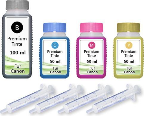 Produktbild Druckfuxx 250ml Nachfüll Tinte für Canon Pixma MP480 MP490 MP495 Refill Set