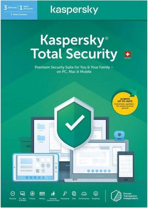 Image du produit Kaspersky Total Security (3 Utilisateur, 12 mois)