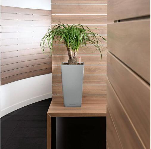 Actual product image Lechuza Cubico Premium 22 brown plant pot, volume: 6 litres (22 cm)
