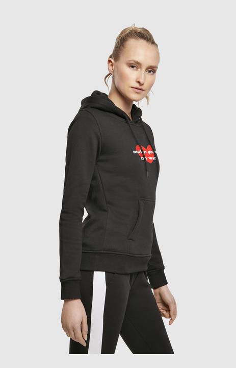 Image du produit Merchcode Ladies Peace - Sweat à capuche Coeur Rouge Noir - 161485 (XL)