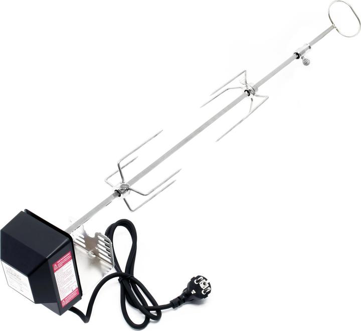 Produktbild Wiltec BBQ Grillspiess Edelstahl 82cm 230V Drehspiess Rôtisserie Fleischnadel Schaschlik