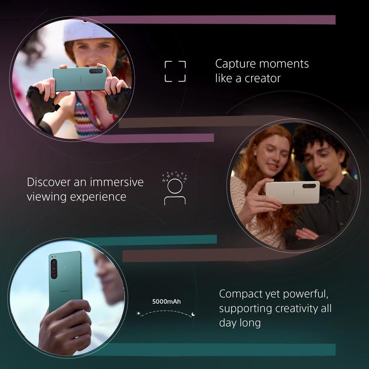 Actual product image Sony Xperia 5 IV (128 GB, Black, 6.10", SIM + eSIM, 12 Mpx, 5G)