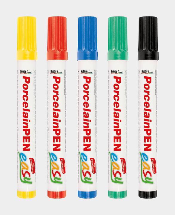 Produktbild Kreul Pean easy (Schwarz, Dunkelblau, Dunkelgrün, Gelb, Kirschrot, 3 mm, 5 x)