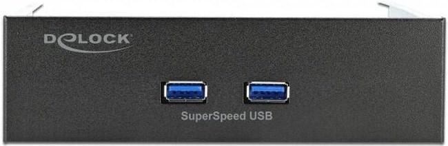Actual product image Delock Front Panel 2x USB-A for 5.25 bay